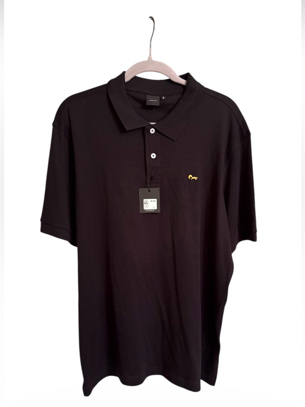NWT Arturo Calle Men’s Black Cotton Polo Shirt Large